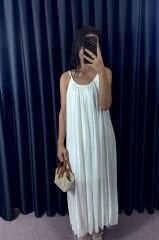 BEYAZ ASKILI ELBİSE