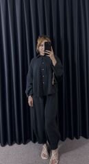 GÖMLEK PANTOLON TAKIM - SİYAH