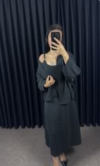 GÖMLEK ELBİSE TAKIM - SİYAH