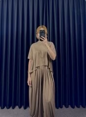 TİŞÖRT PANTOLON TAKIM - KAHVE