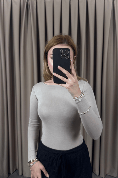 KAYIK YAKA BODY–BEJ