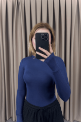 PARMAK DETAYLI BODY–LACİVERT