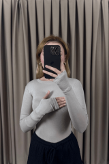 PARMAK DETAYLI BODY–BEJ